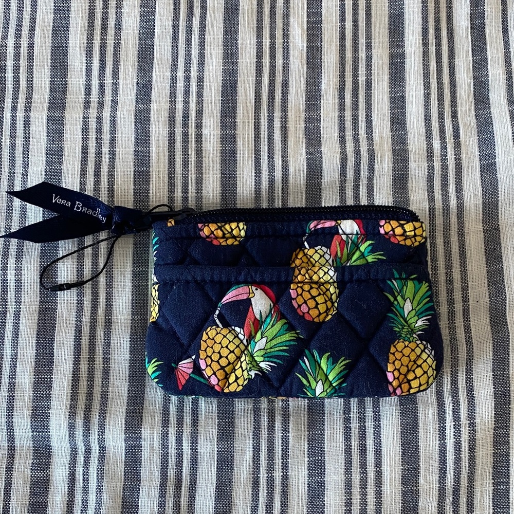 Vera Bradley Blue Pineapple Quilted Pouch